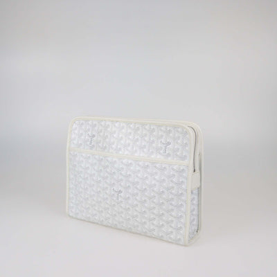 Goyard White Goyardine Coated Canvas Jouvence GM Toiletry Bag