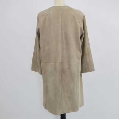 S'Max Mara Beige Suede Long Jacket