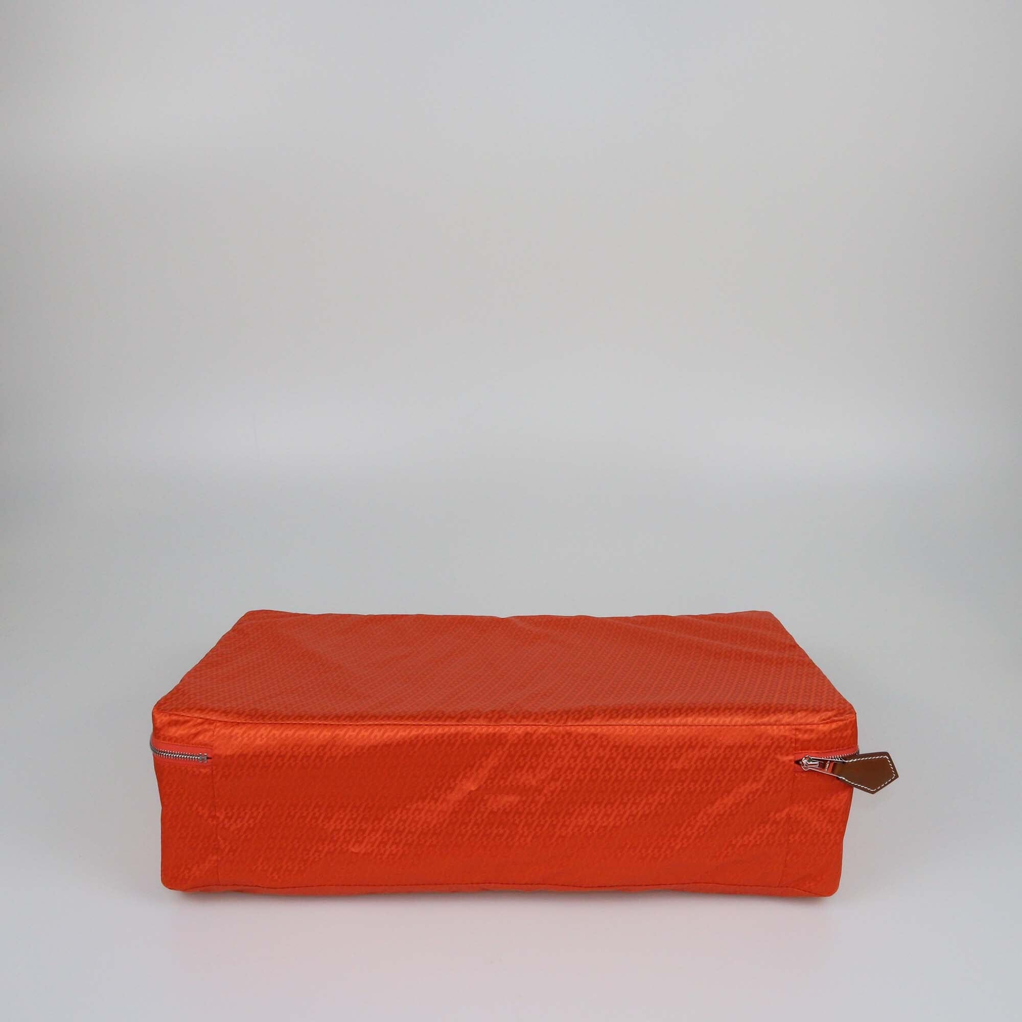 Hermes Orange Poppy Travelsilk MM Travel Cube Womens Hermes 