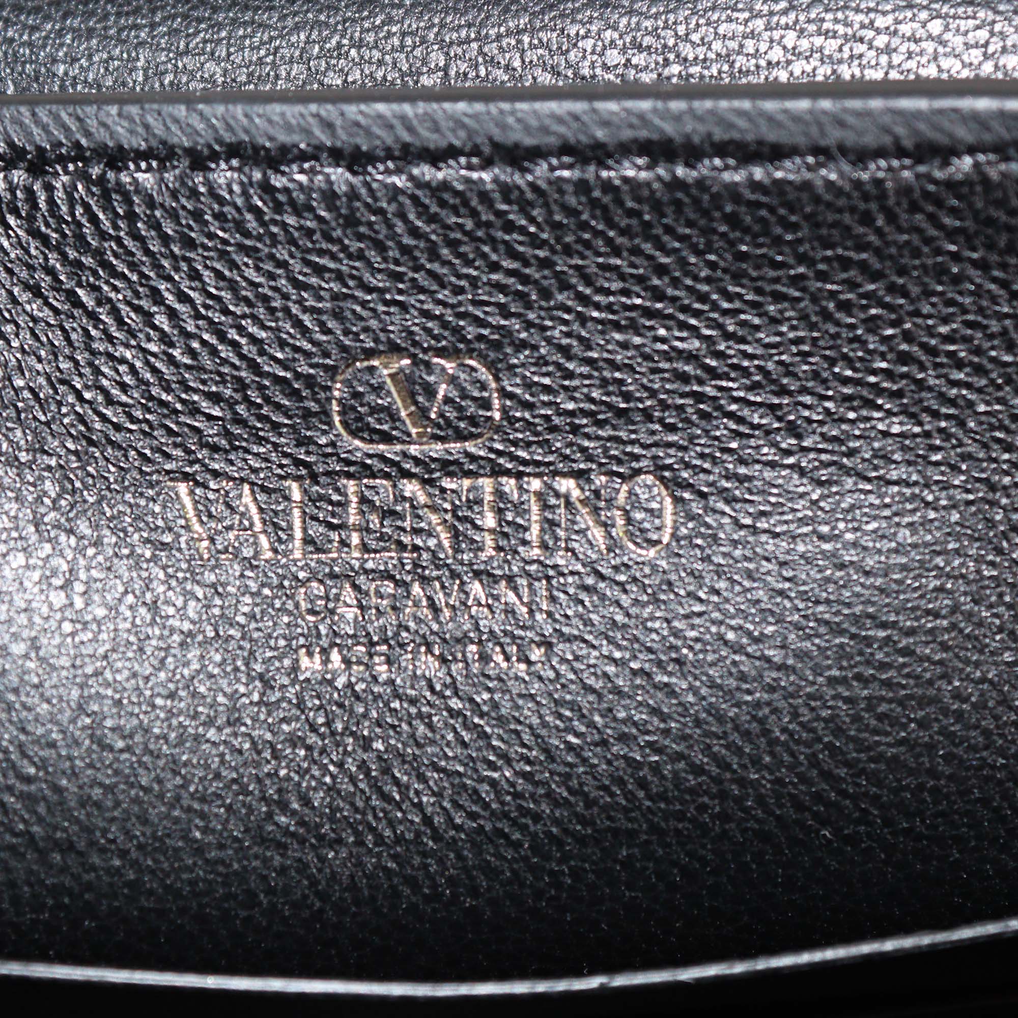 Valentino Black Padded Leather Logo Belt Bag/Crossbody bag