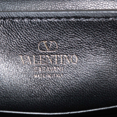 Valentino Black Padded Leather Logo Belt Bag/Crossbody bag