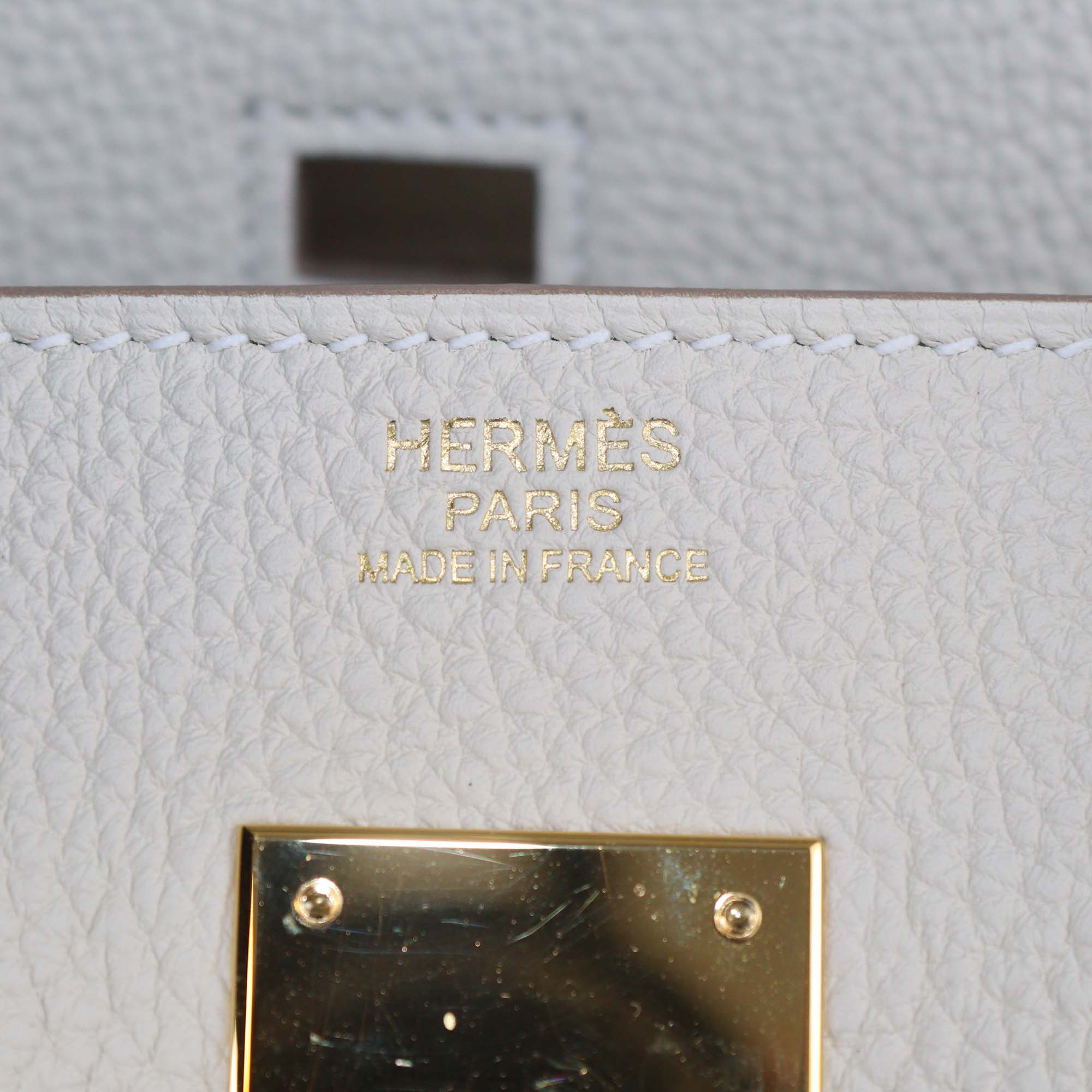 Hermes Craie Togo Leather Gold Hardware Birkin 30 Bag