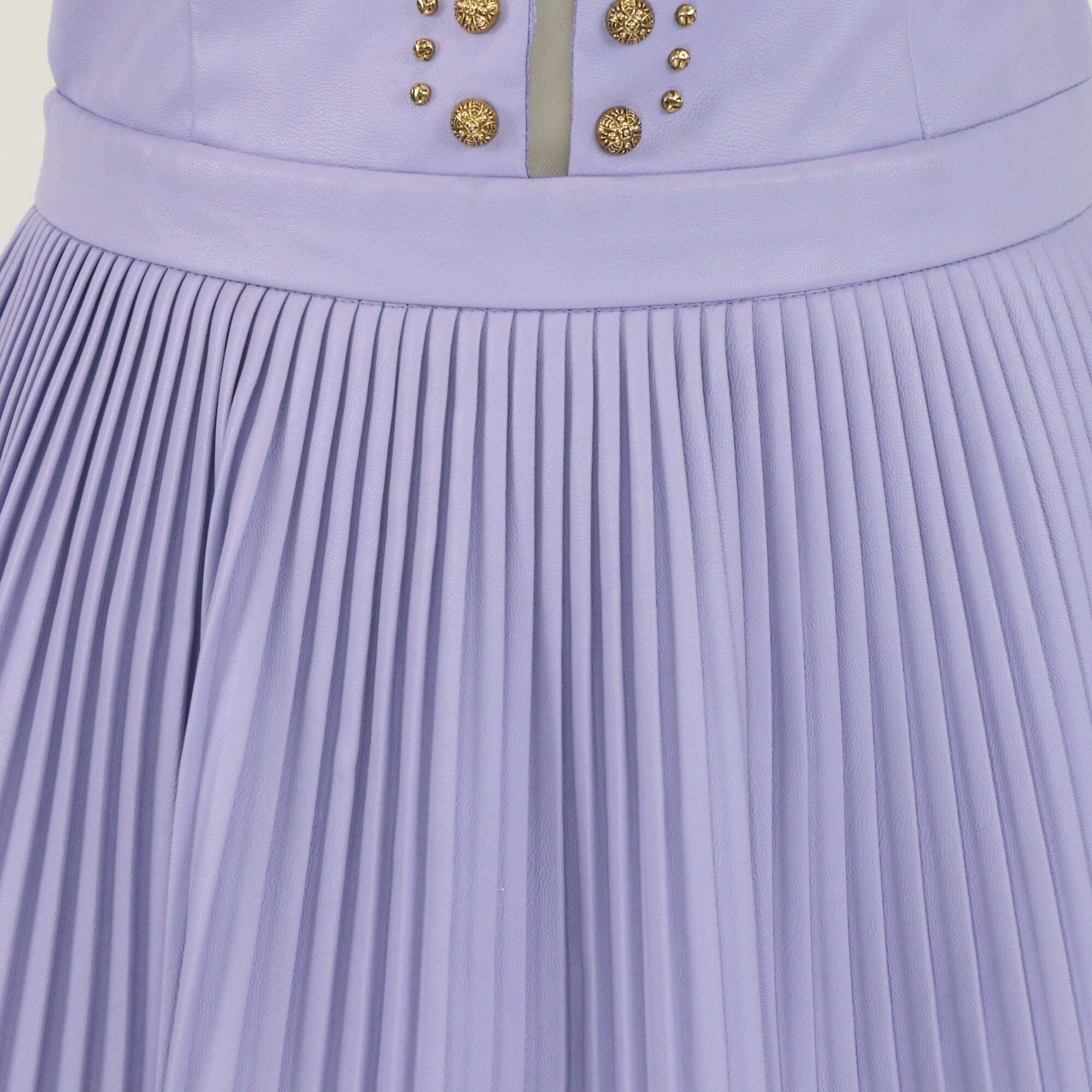 Elisabetta Franchi Lavender Sleeveless Studded Mini Dress Womens Elisabetta Franchi 