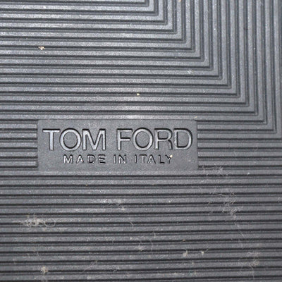 Tom Ford Brown/Black Leopard Print Calf Hair Chain Link Slides