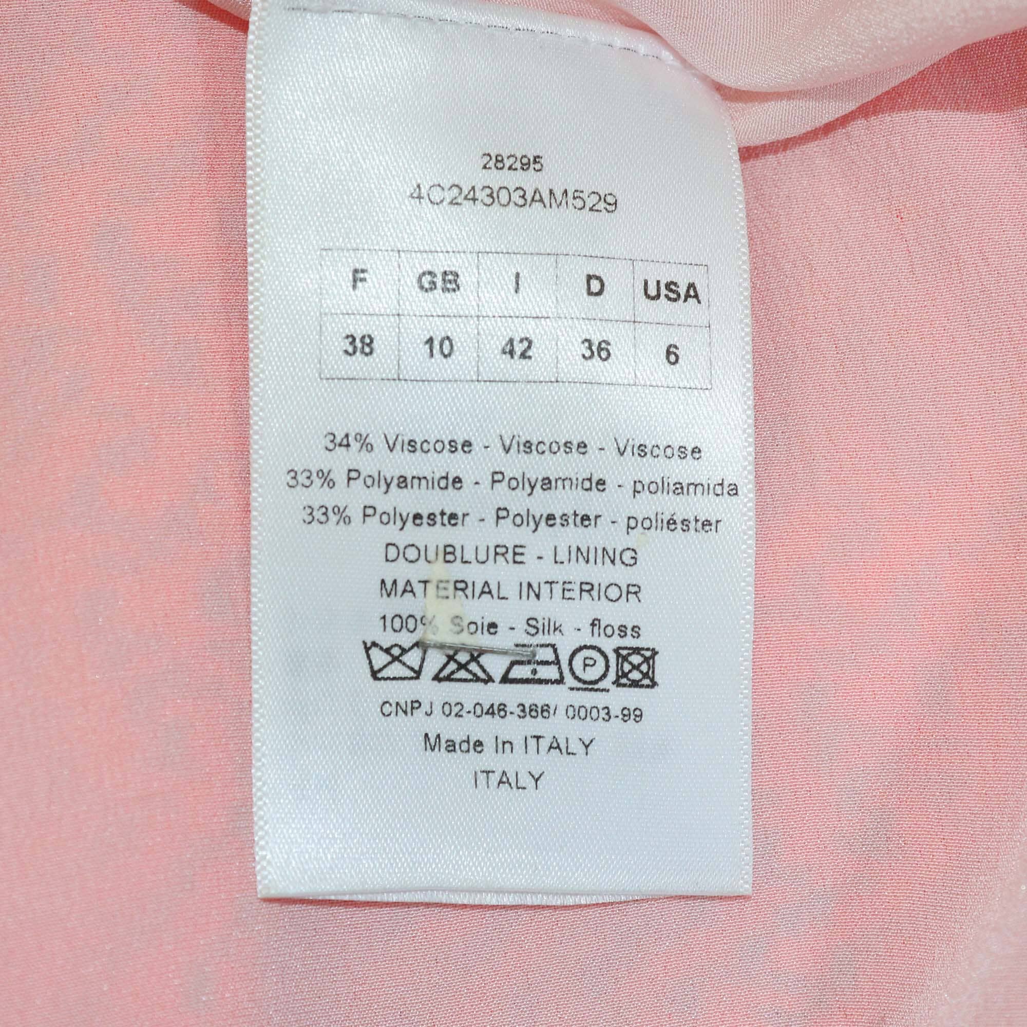 Christian Dior Neon Orange Textured Skirt Womens Christian Dior 