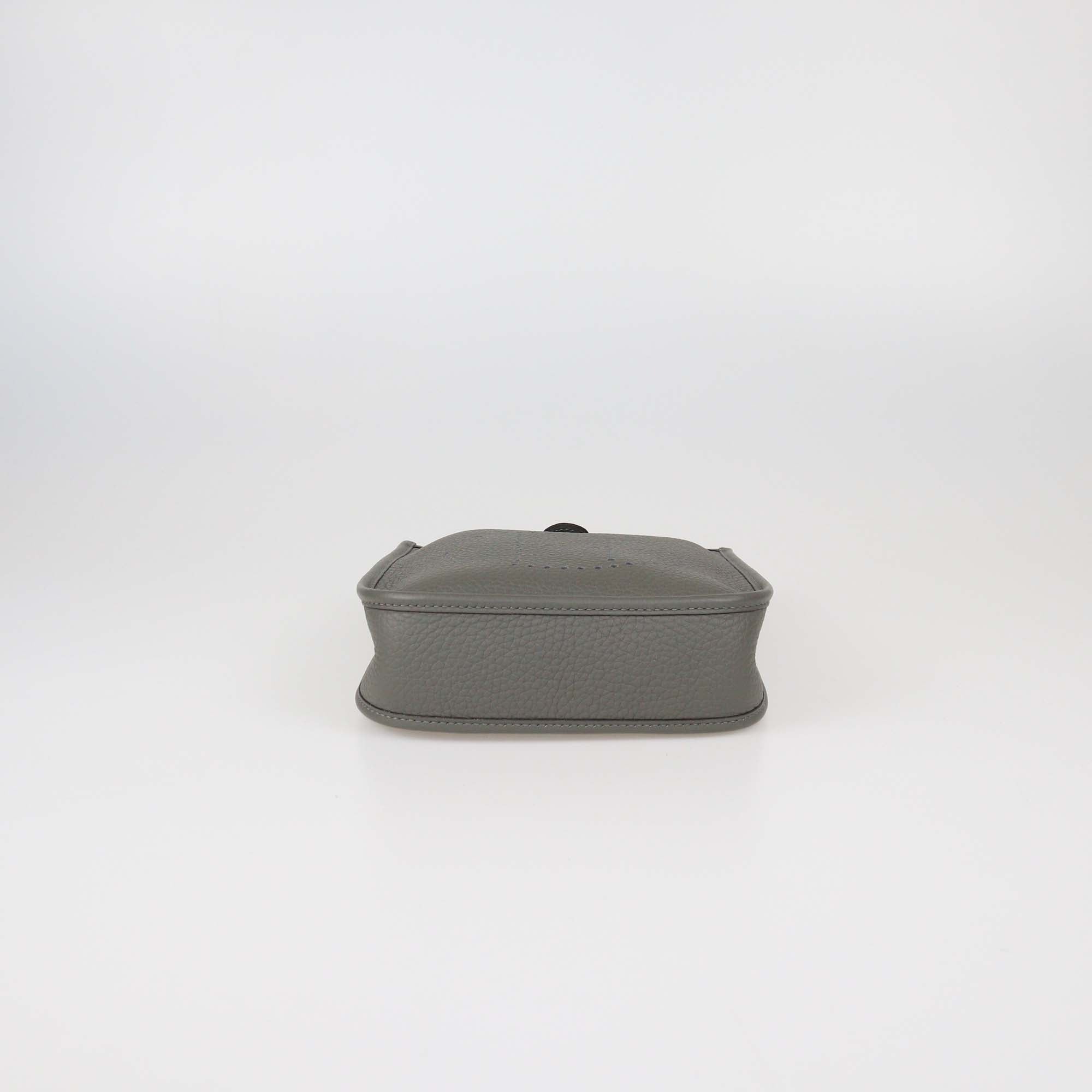 Hermes Gris Meyer Clemence Leather Evelyne TPM Bag