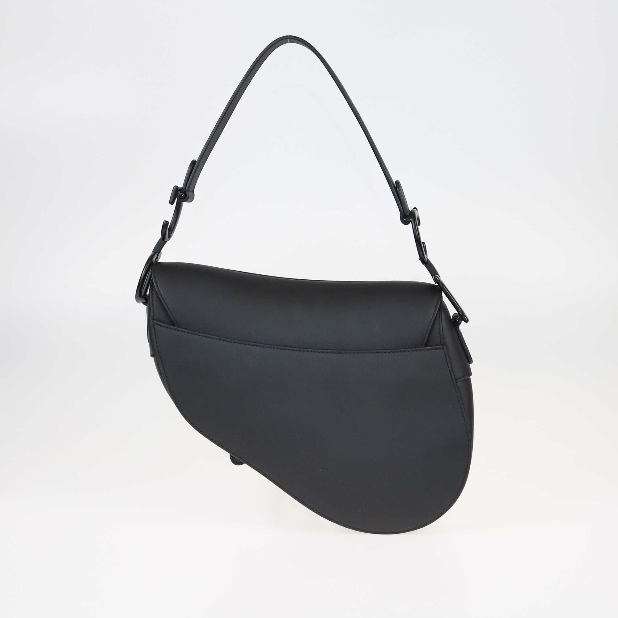 Dior Black Ultramatte Saddle Bag Bags Christian Dior 