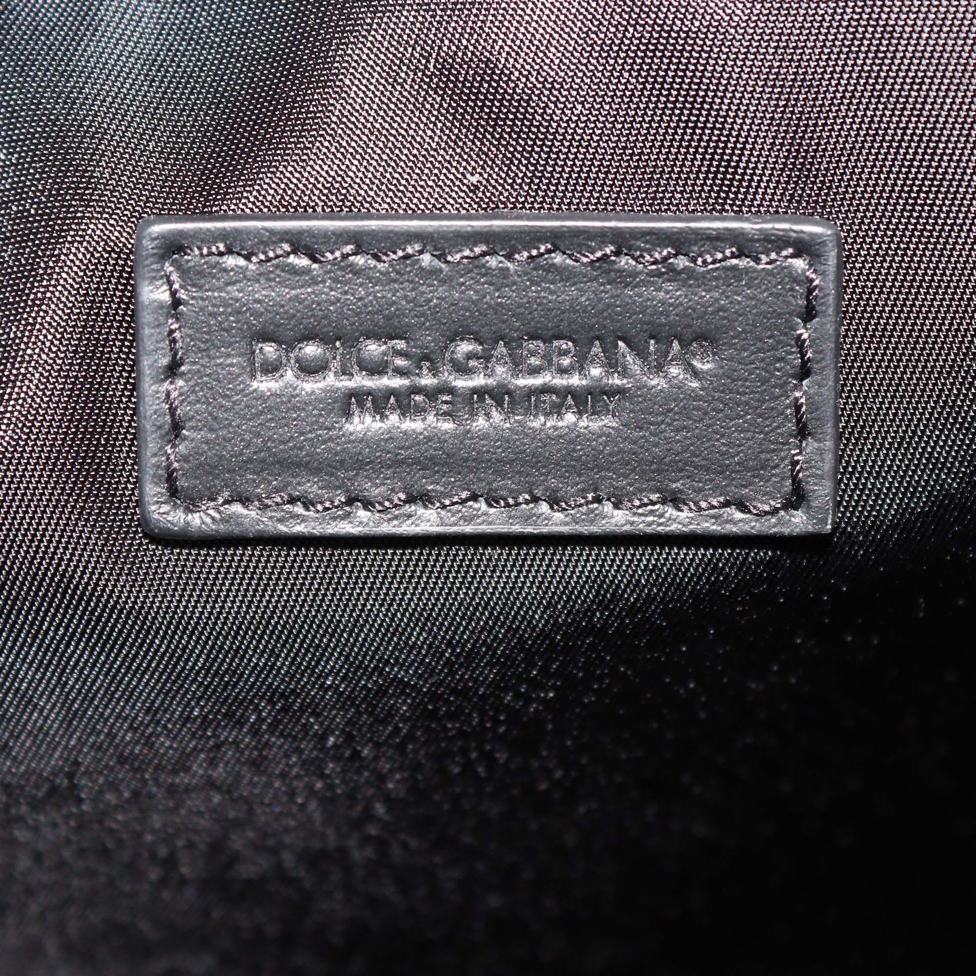 Dolce & Gabbana Maioliche Blue Printed Nylon Backpack