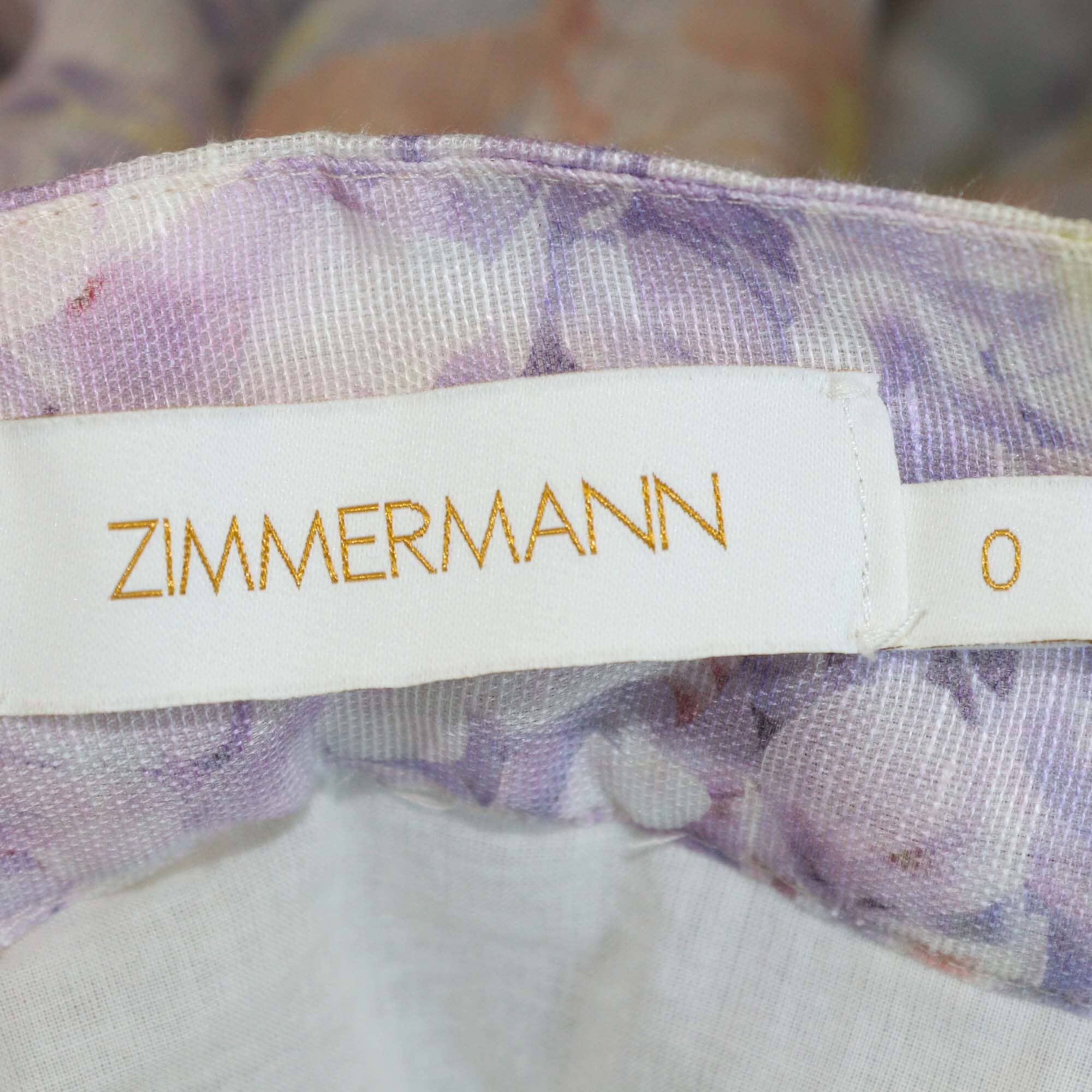 Zimmermann Multicolor Asymmetric Tiered Mini Skirt Womens Zimmermann 