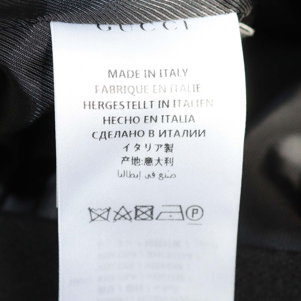 Gucci Black Wool Faux Pearl GG Button Coat