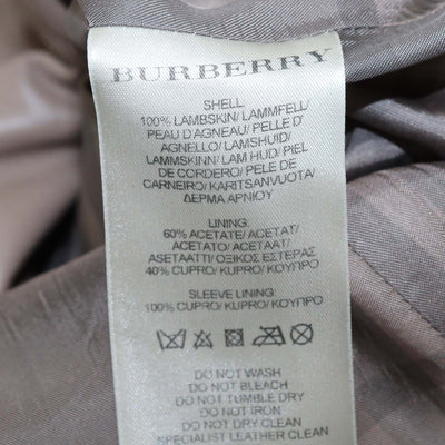 Burberry Beige Leather Belted Trench Coat