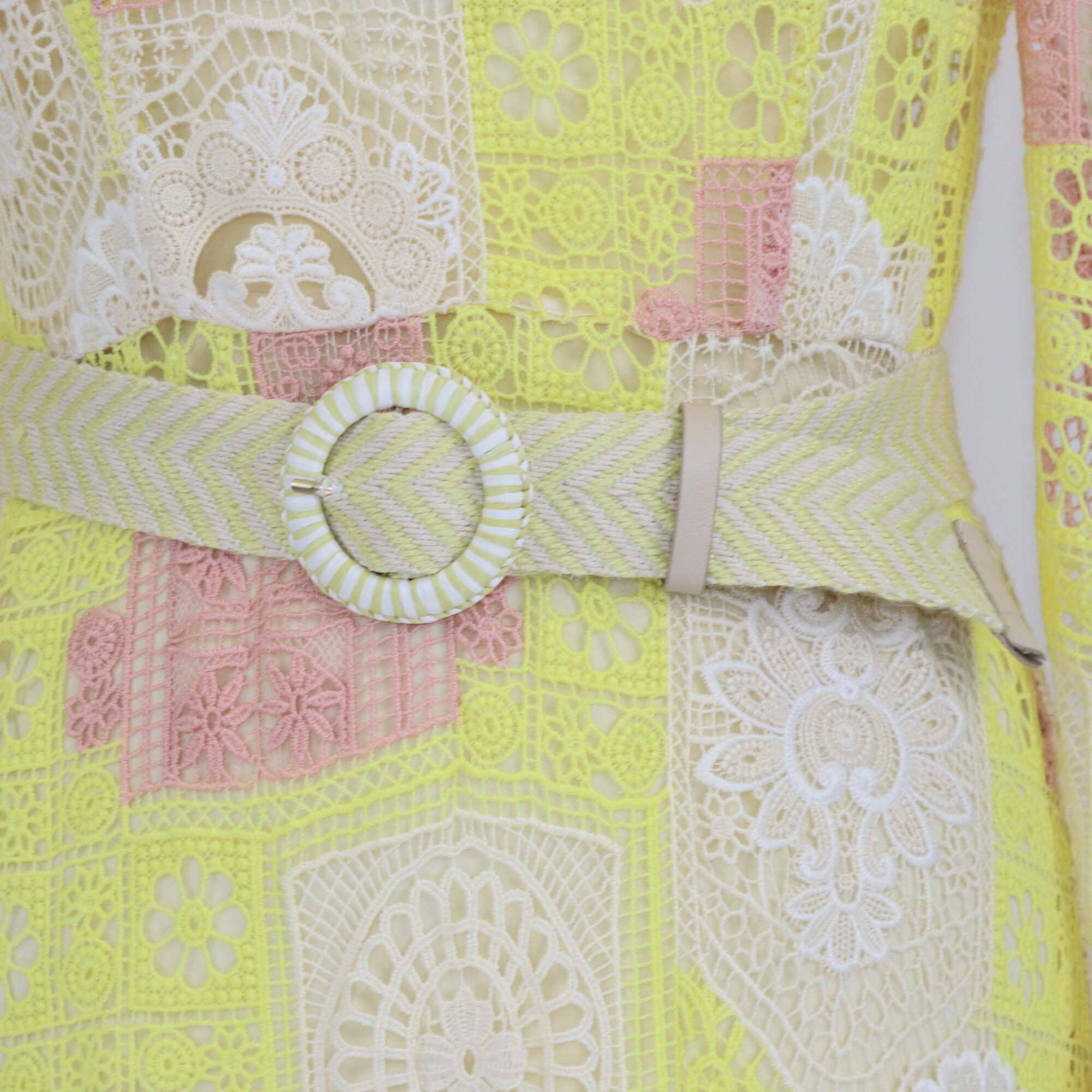 Zimmermann Multicolor Halcyon Patchwork Lace Belted Maxi Dress Womens Zimmermann 