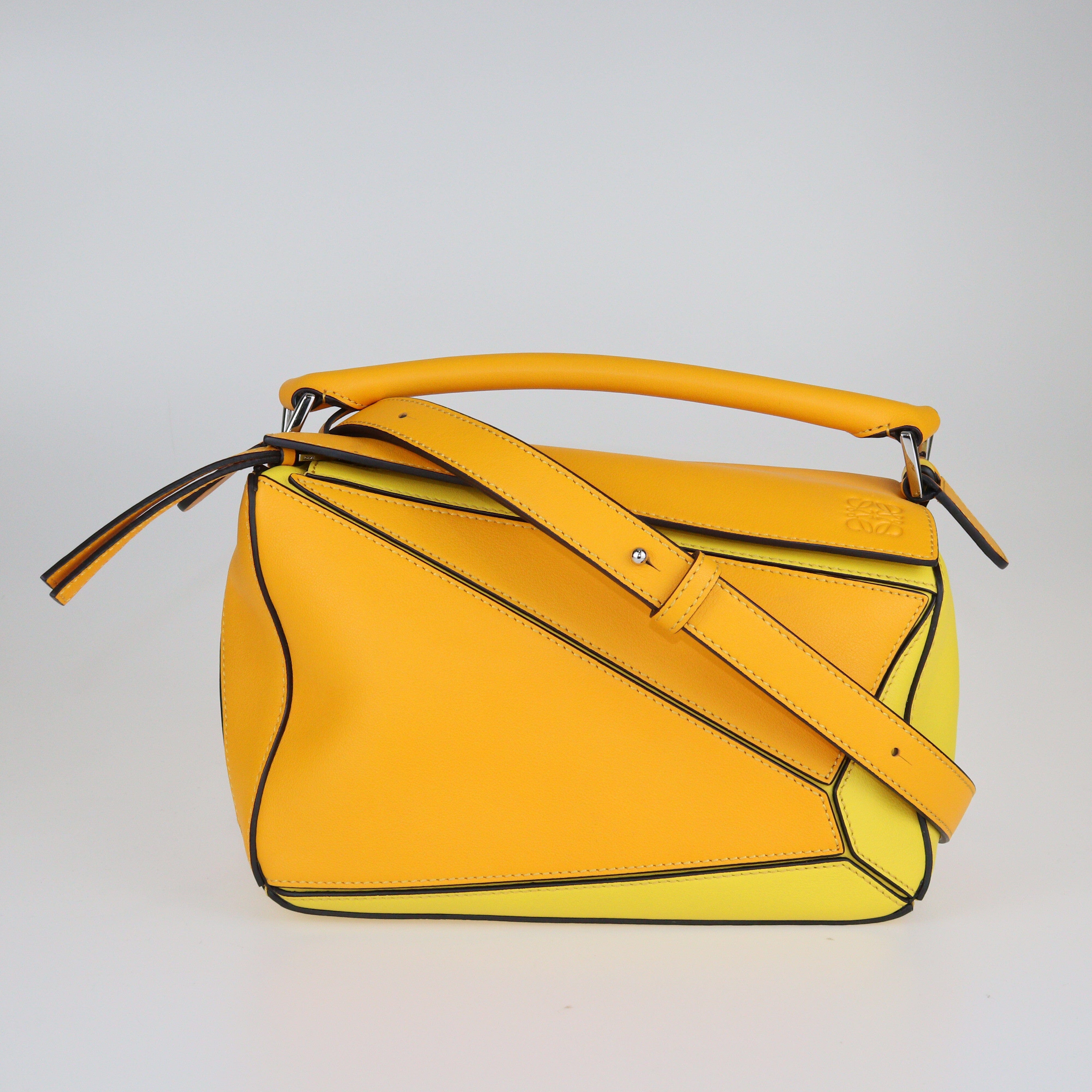 Yellow Orange Small Puzzle Bag