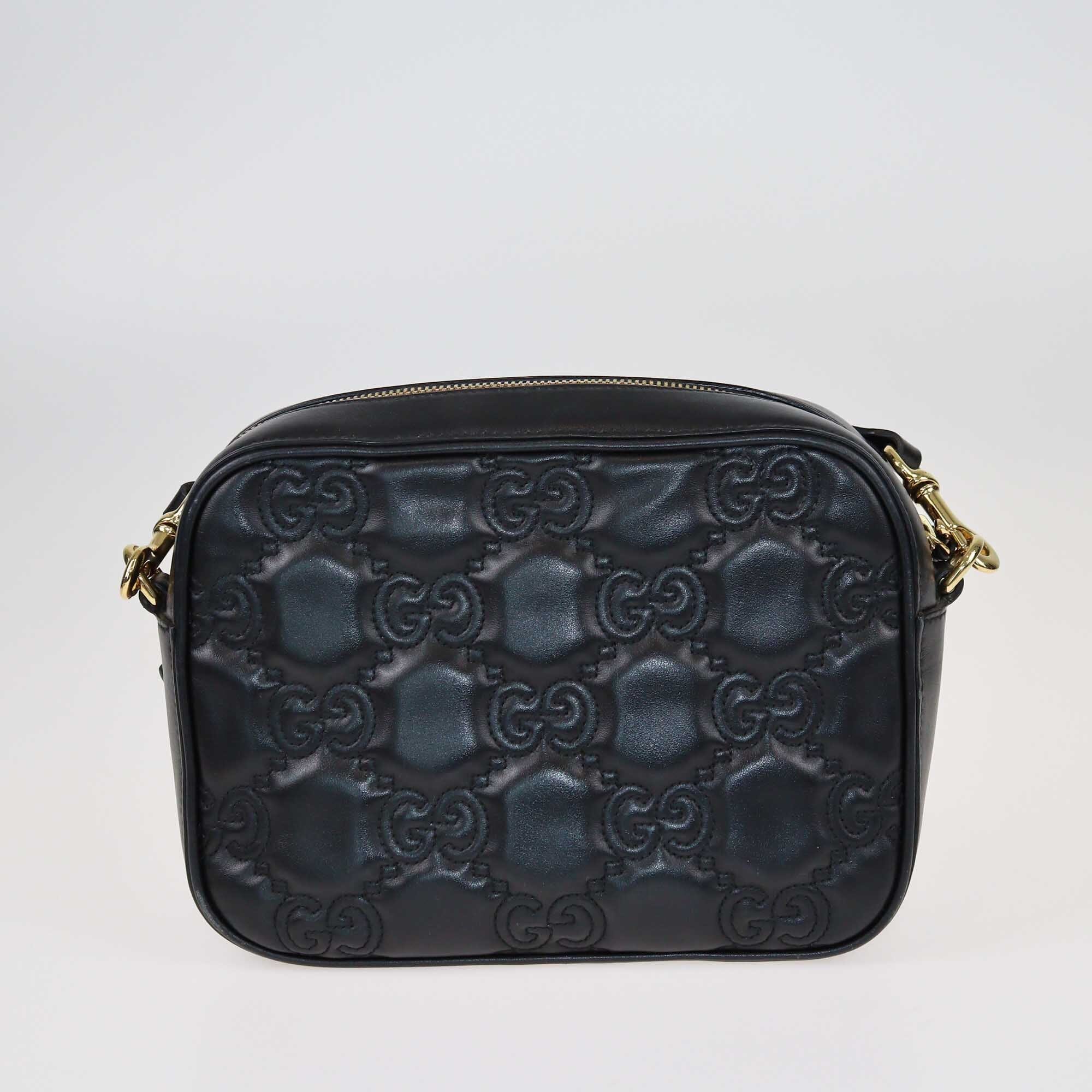 Gucci Black Matelasse Small GG Crossbody Bag Bags Gucci 