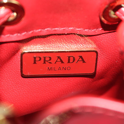 Prada Red Patent Leather Mini Drawstring Pouch