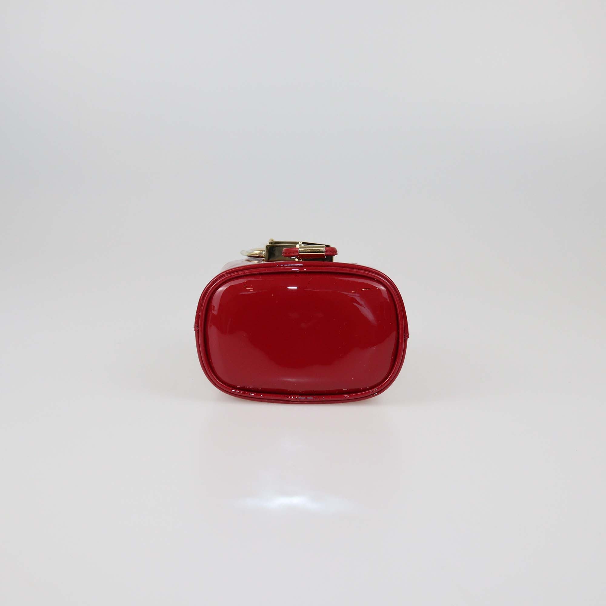 Prada Red Patent Leather Mini Drawstring Pouch