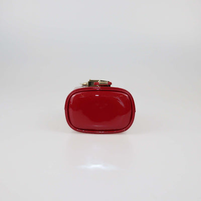 Prada Red Patent Leather Mini Drawstring Pouch
