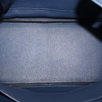 Hermes Navy Blue Togo Leather Palladium Hardware Birkin 30 Bag