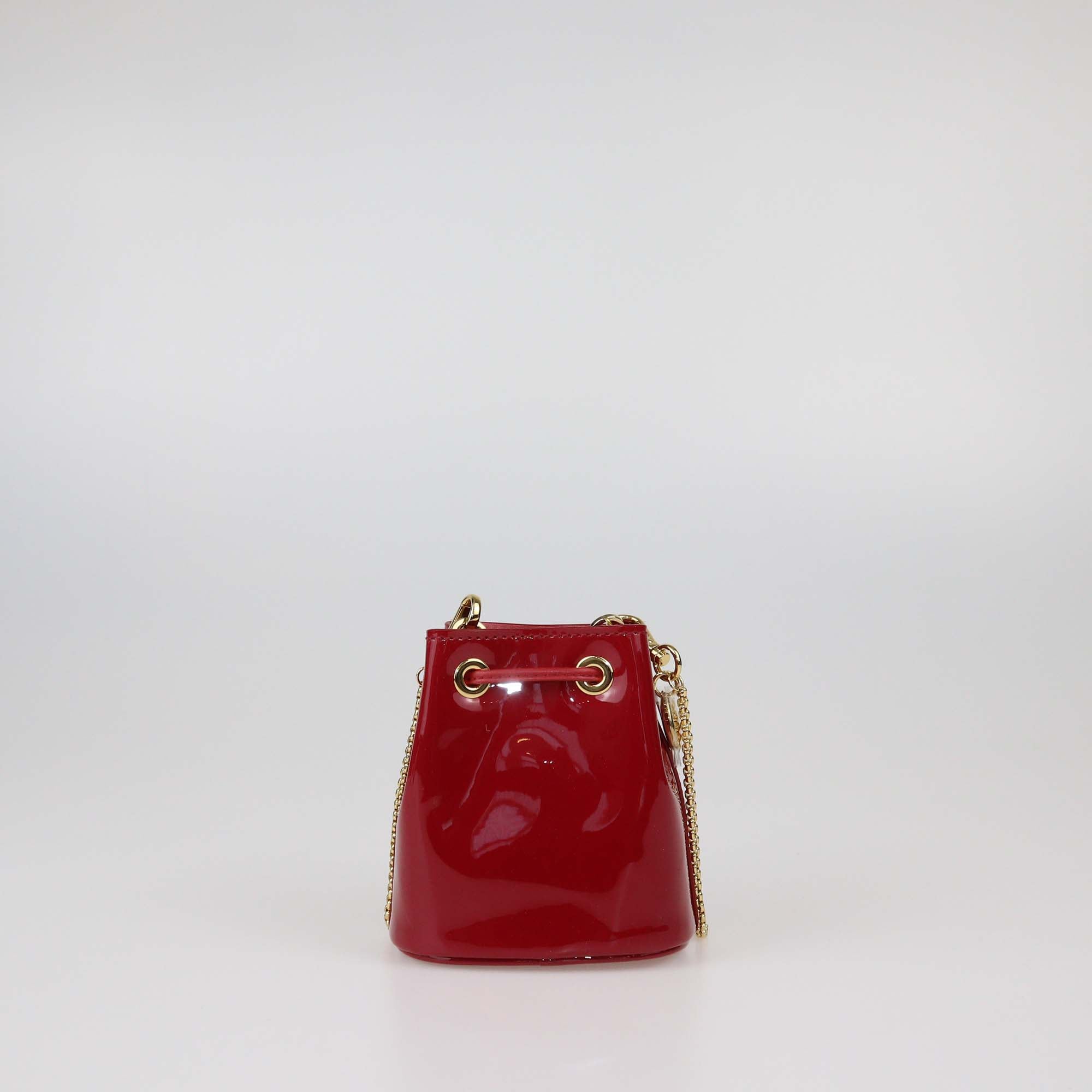 Prada Red Patent Leather Mini Drawstring Pouch