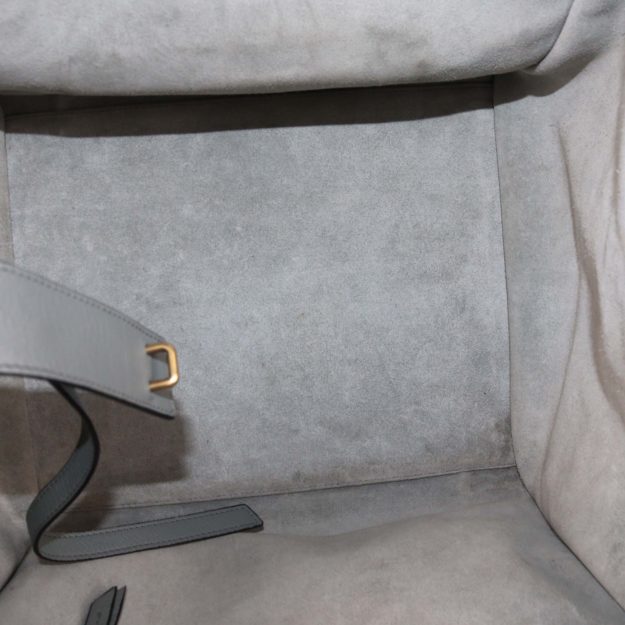 Celine Grey Leather Medium Luggage Phantom Tote