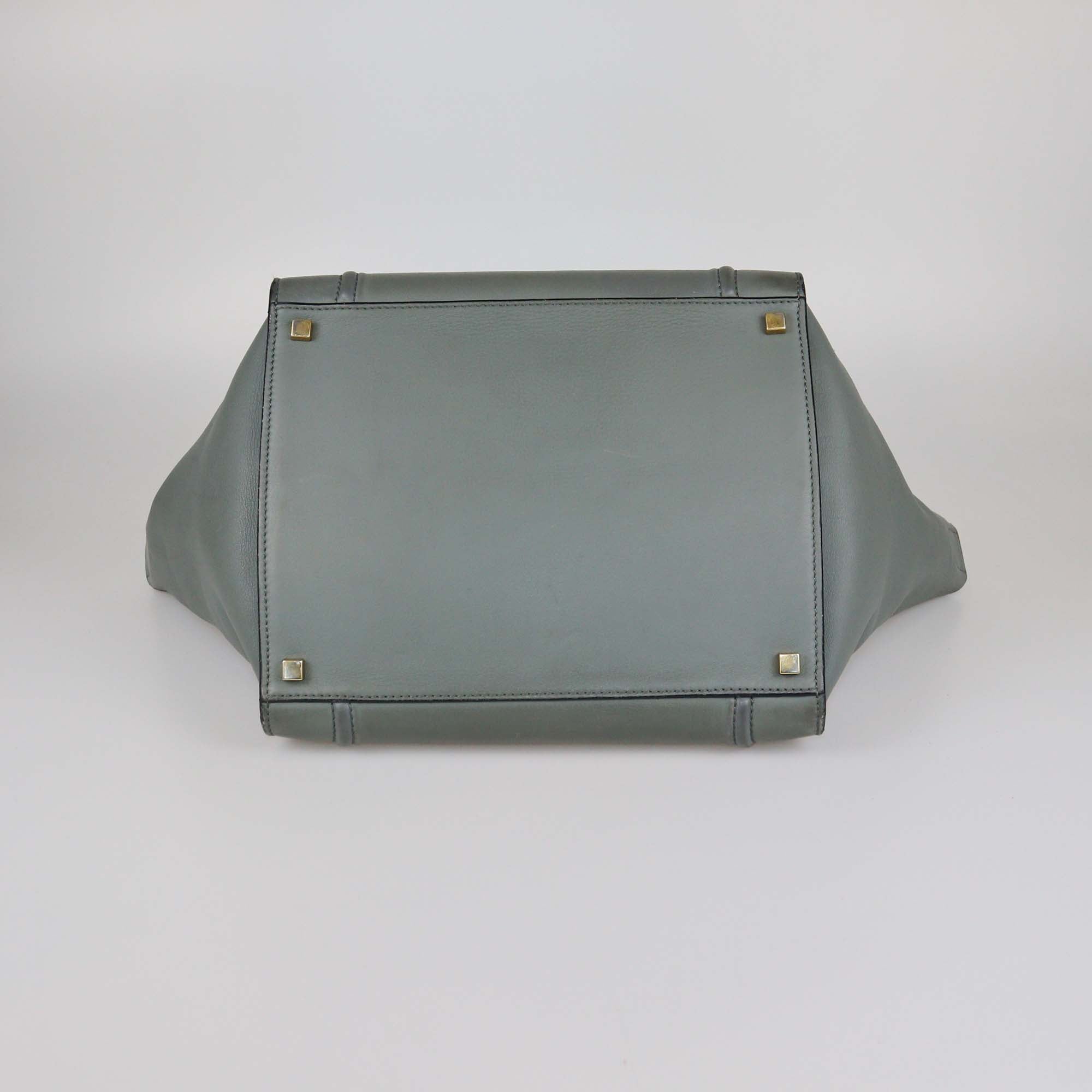 Celine Grey Leather Medium Luggage Phantom Tote