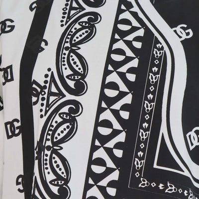 Dolce & Gabbana Black/White Bandana Printed Fabric Blend Crewneck T-Shirt