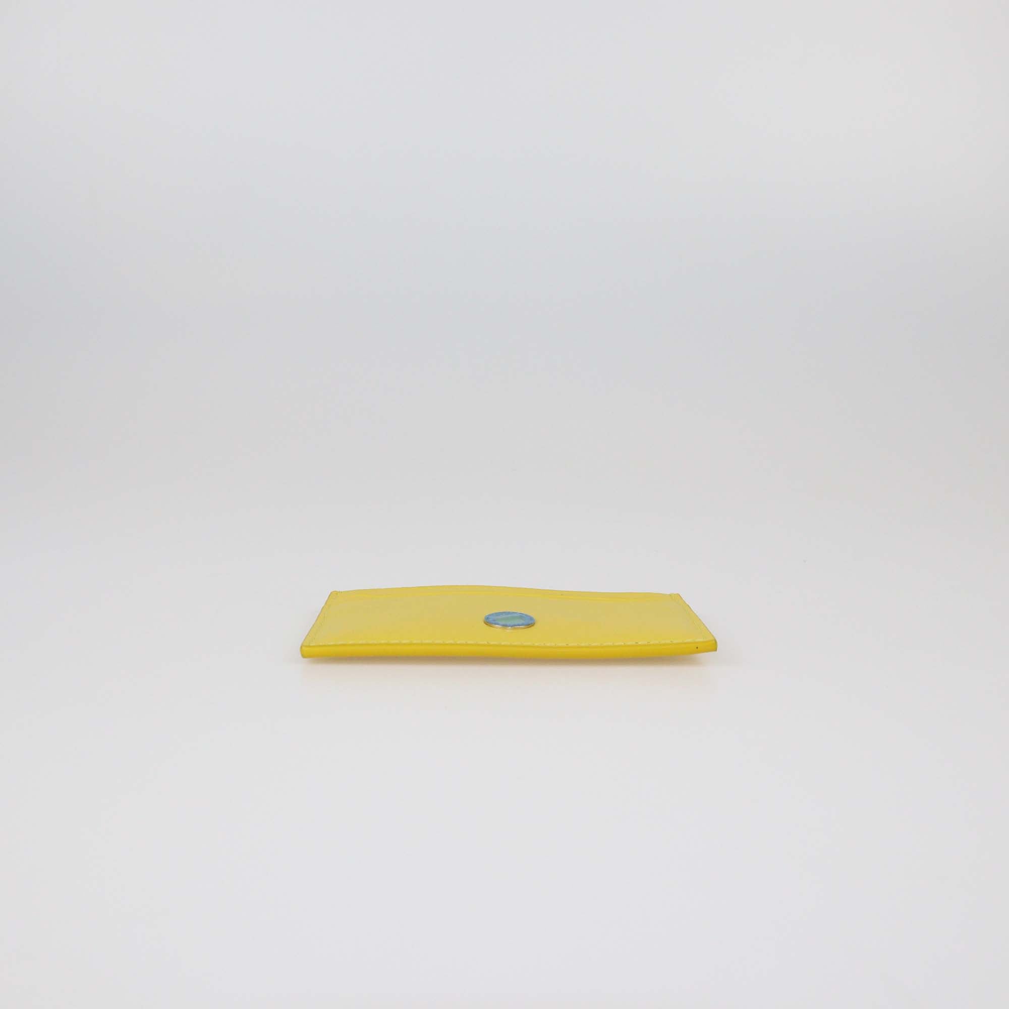 Bvlgari Yellow Leather Roma Card Holder