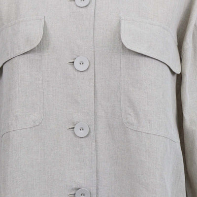 Max Mara Sfilata Beige Linen Long Sleeve Shirt