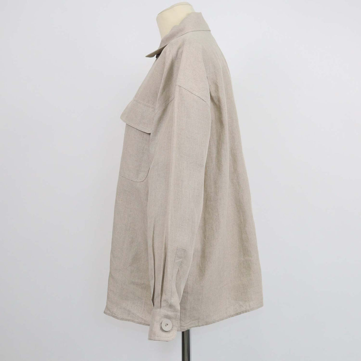 Max Mara Sfilata Beige Linen Long Sleeve Shirt