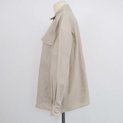 Max Mara Sfilata Beige Linen Long Sleeve Shirt
