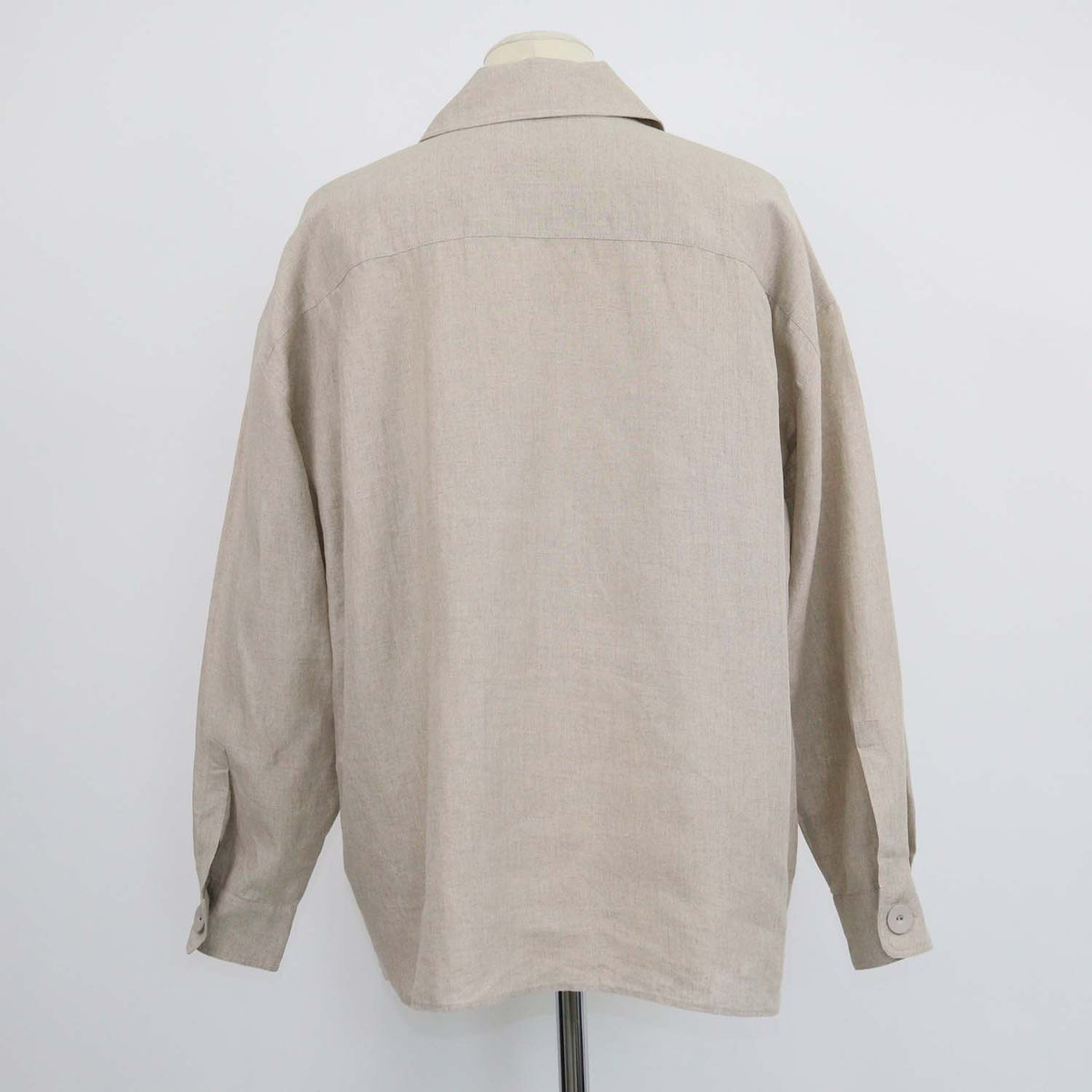 Max Mara Sfilata Beige Linen Long Sleeve Shirt
