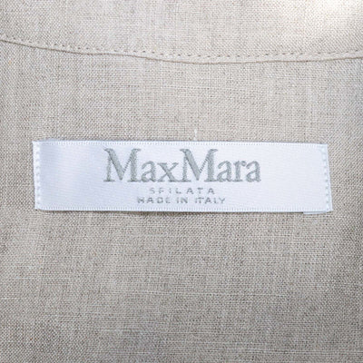 Max Mara Sfilata Beige Linen Long Sleeve Shirt