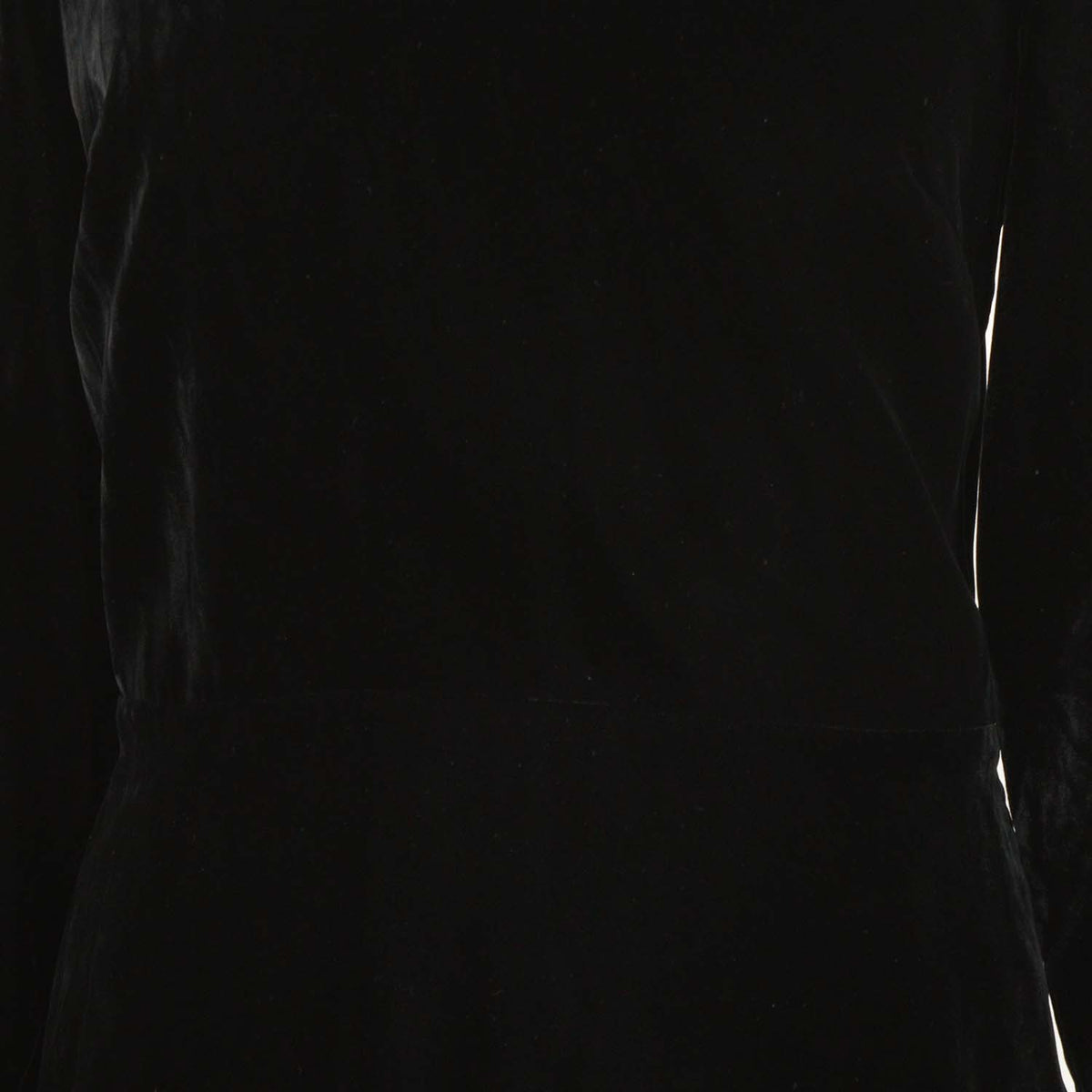 Saint Laurent Black Velvet Studded Embellished Longsleeve Mini Dress
