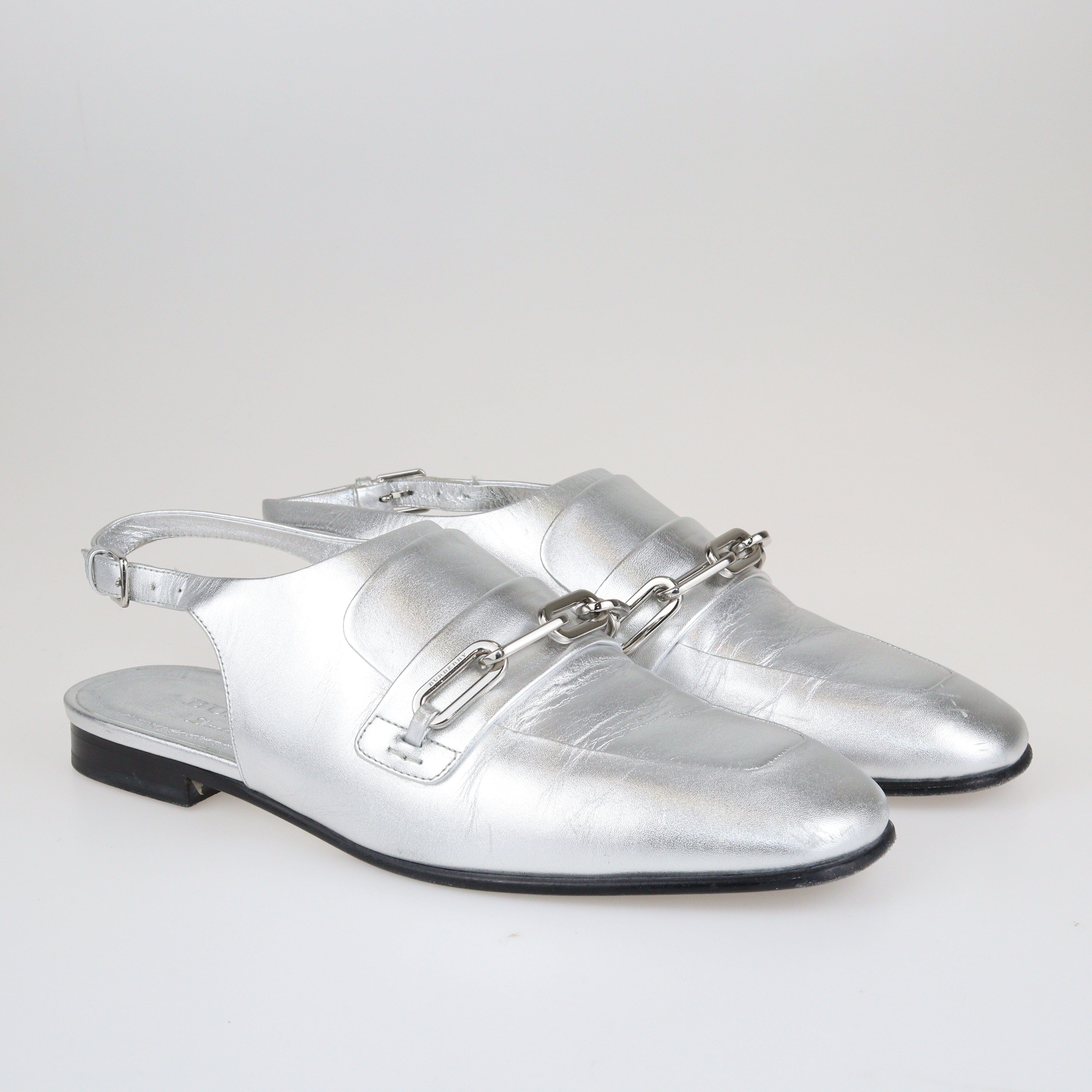 Burberry sandals womens hot sale silver