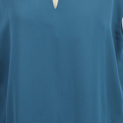 Hermes Teal Blended Silk Sleeveless Shift Dress