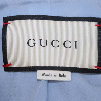 Gucci Black Wool Blend Ruffled Cropped Jacket