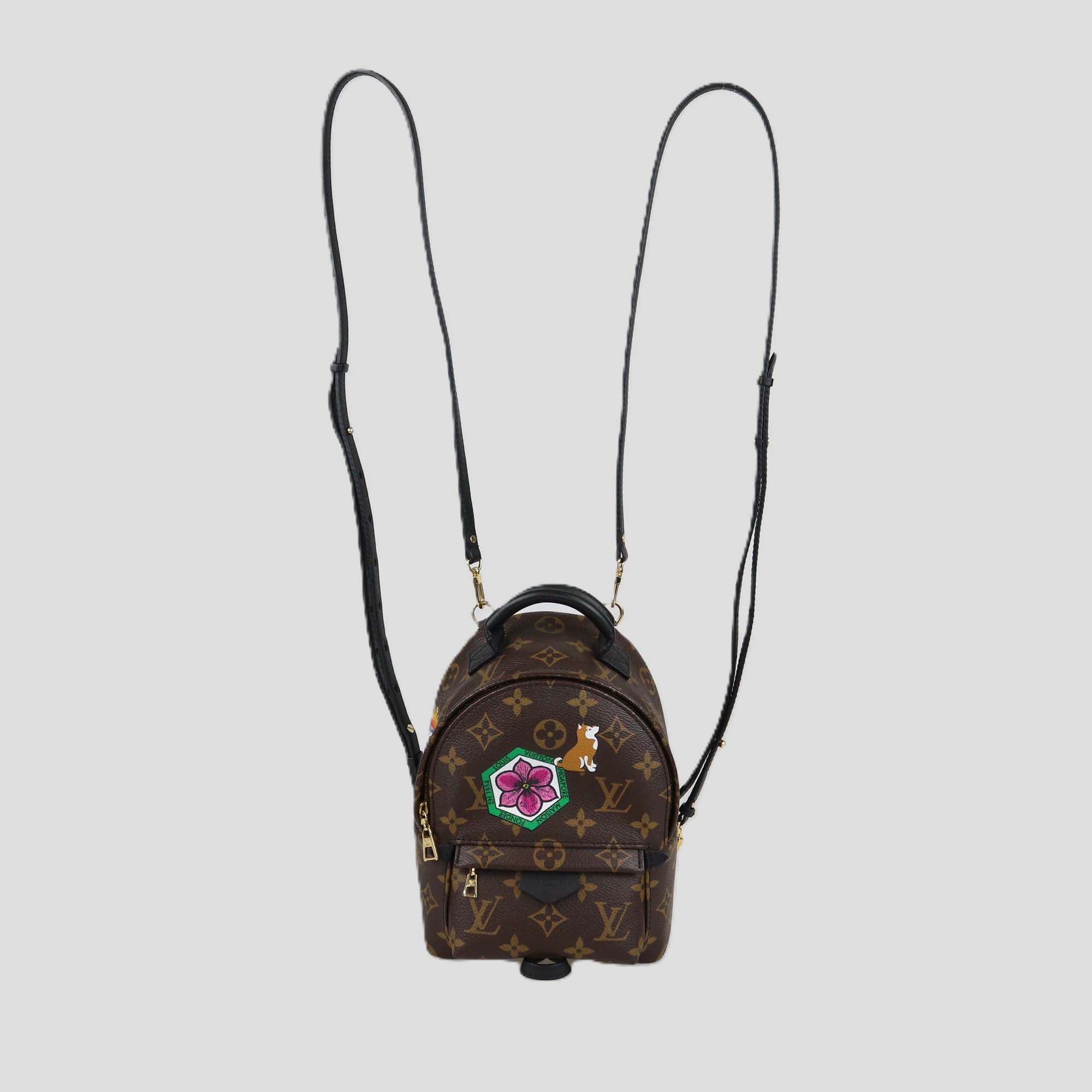 Louis Vuitton Monogram Canvas Mini World Tour Print Palm Spring Backpack