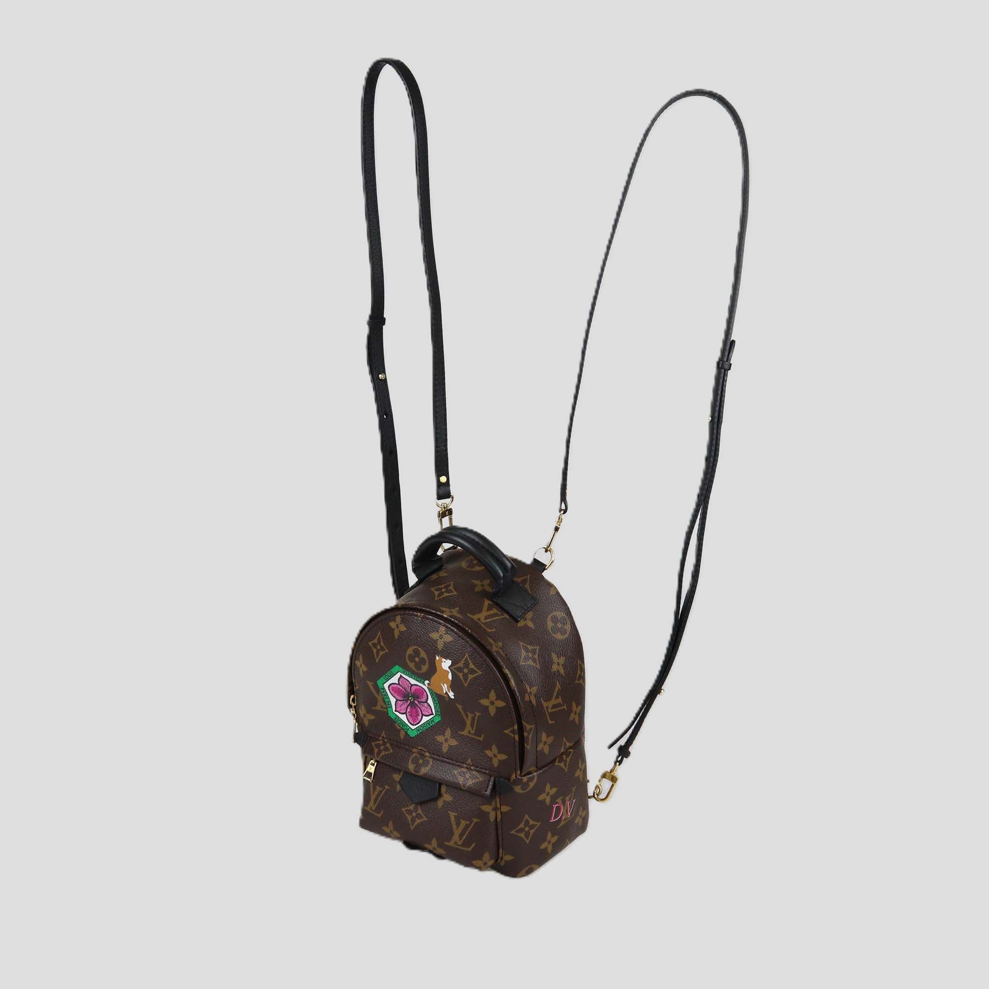 Louis Vuitton Monogram Canvas Mini World Tour Print Palm Spring Backpack