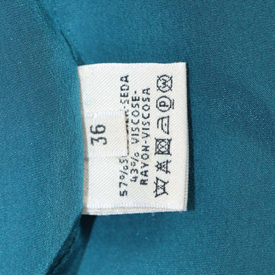 Hermes Teal Blended Silk Sleeveless Shift Dress