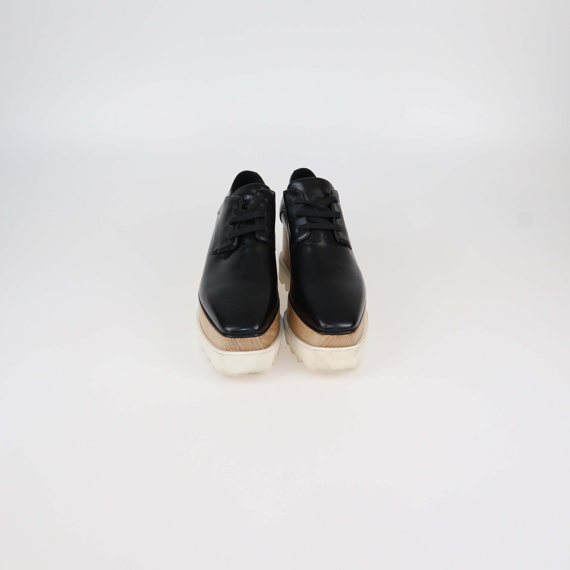Stella McCartney Black Faux Leather Elyse Platform Derby