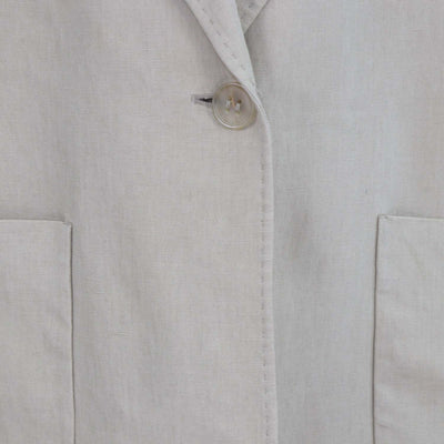 Acne Studios Beige Linen Single Breasted Blazer