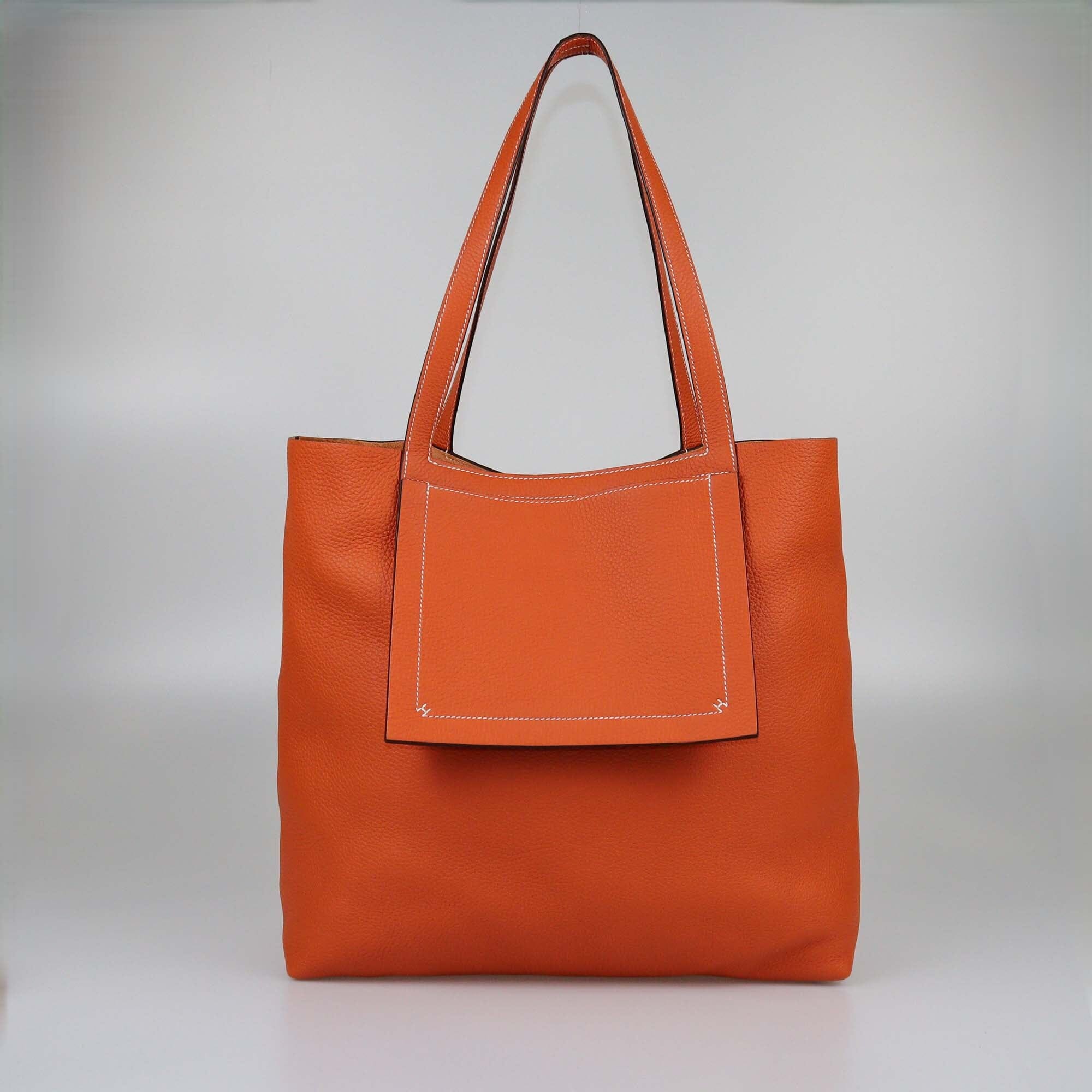 Hermes Orange Poppy Cabasellier Tote 46 Womens Hermes 