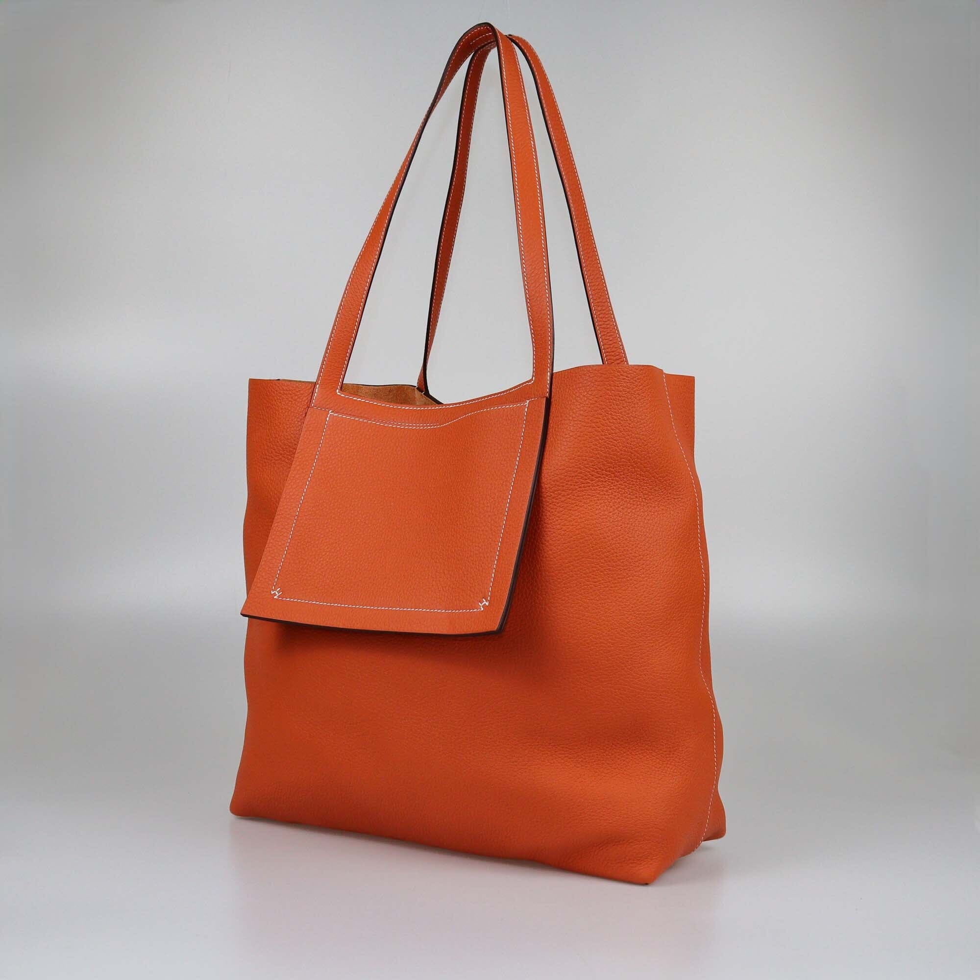 Hermes Orange Poppy Cabasellier Tote 46 Womens Hermes 