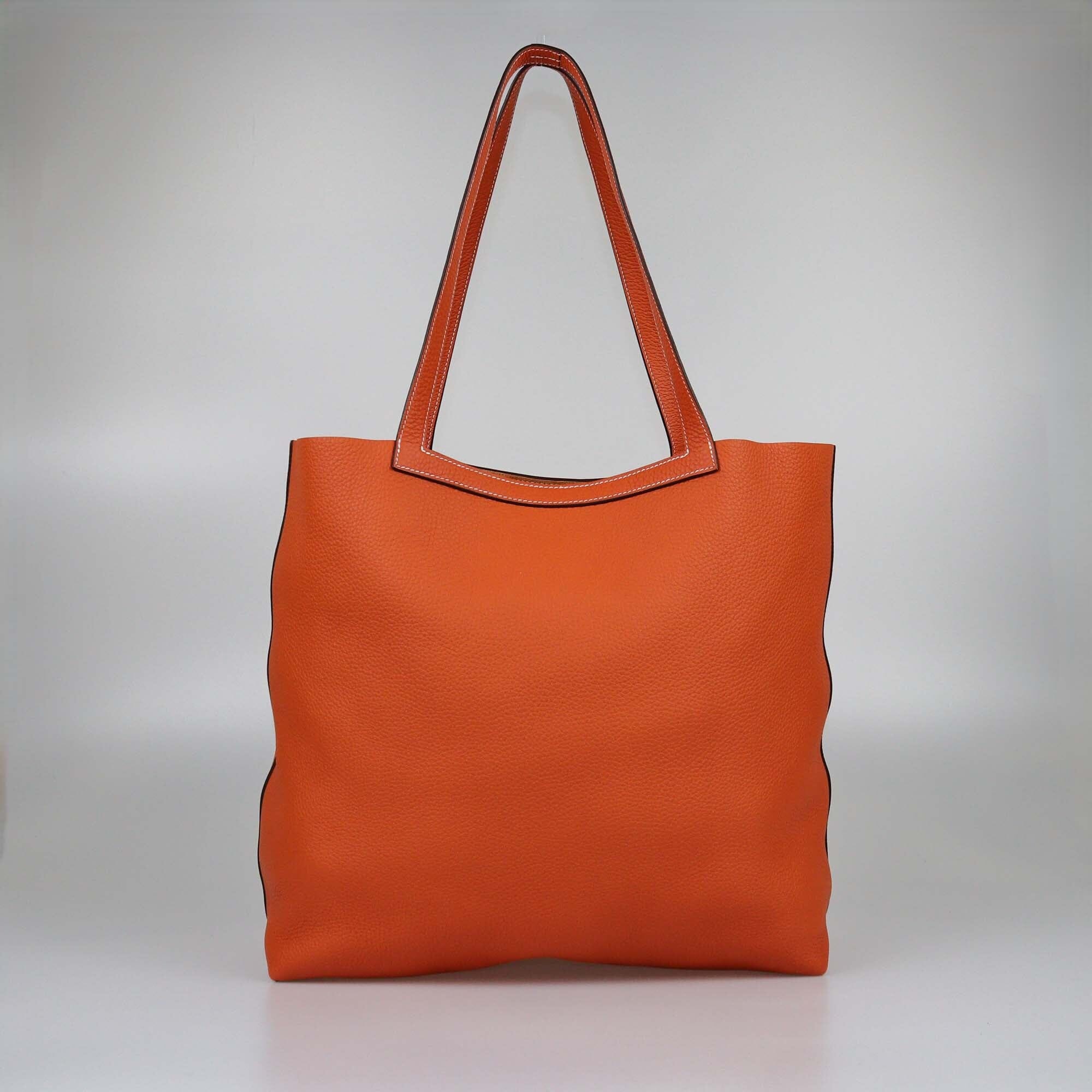 Hermes Orange Poppy Cabasellier Tote 46 Womens Hermes 