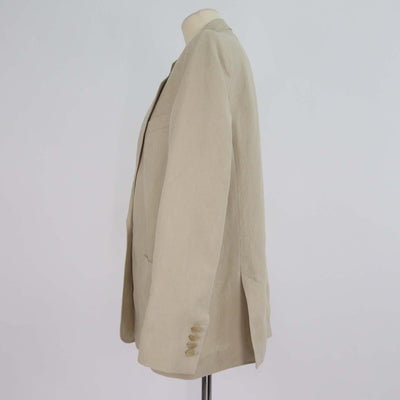 Acne Studios Beige Linen Single Breasted Blazer