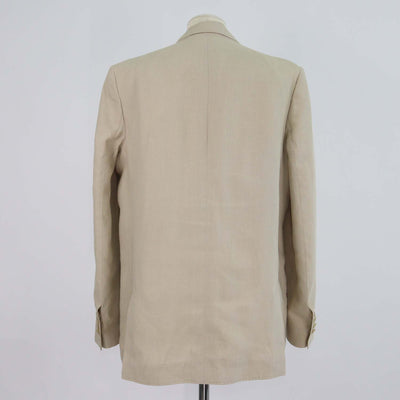 Acne Studios Beige Linen Single Breasted Blazer