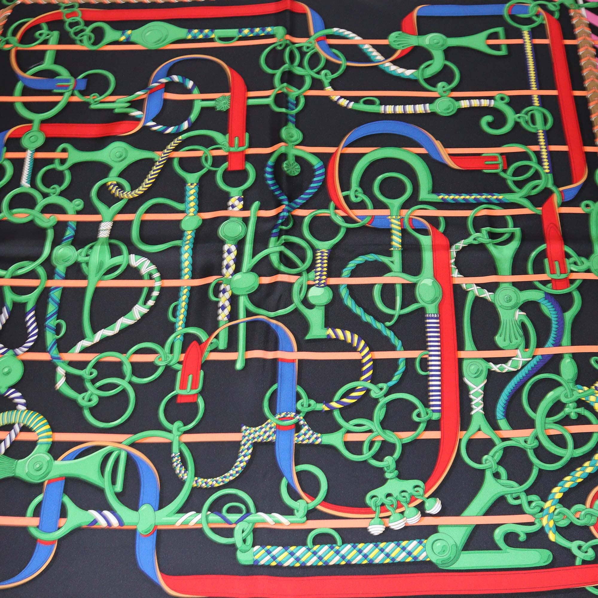 Hermes Multicolor Panoplie Equestre Scarf 90 Womens Hermes 