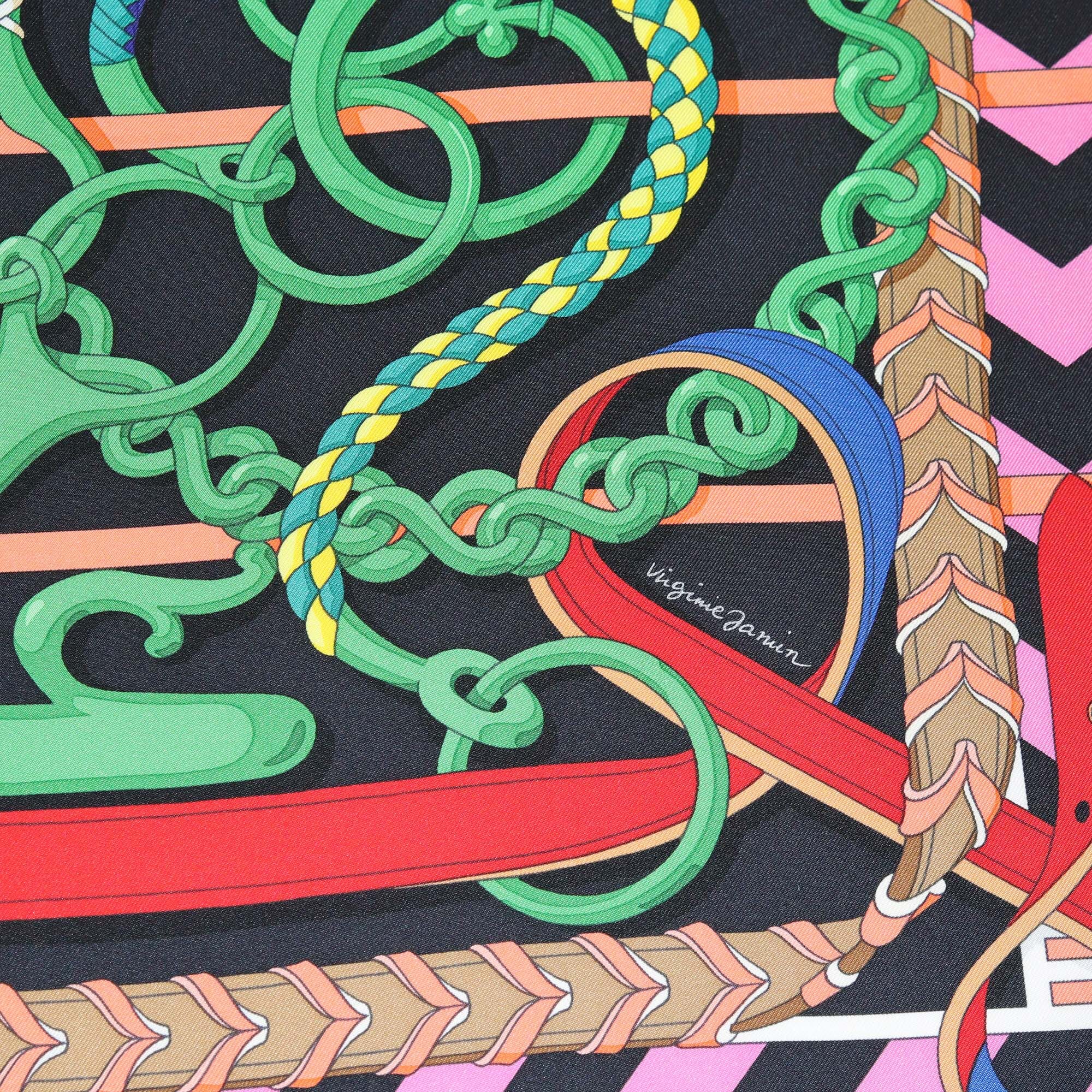 Hermes Multicolor Panoplie Equestre Scarf 90 Womens Hermes 