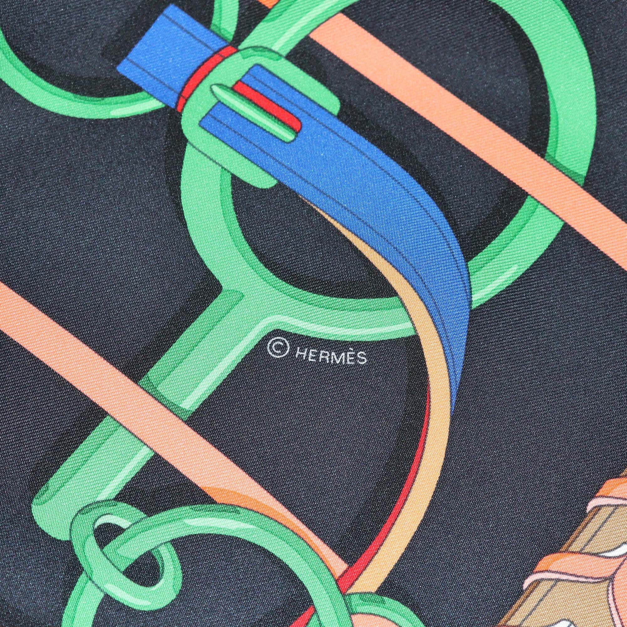 Hermes Multicolor Panoplie Equestre Scarf 90 Womens Hermes 