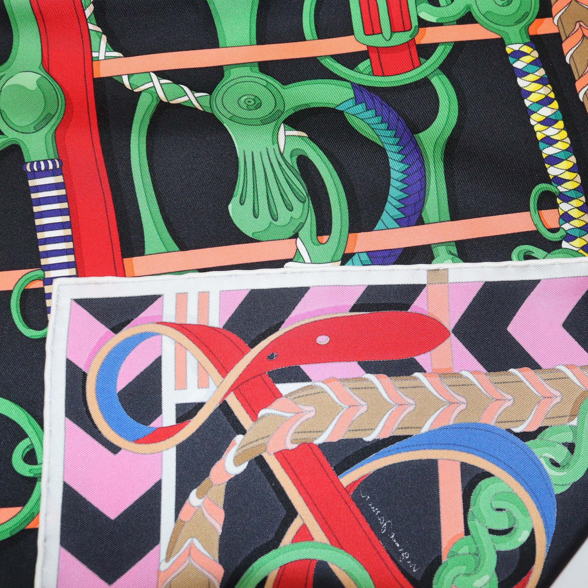 Hermes Multicolor Panoplie Equestre Scarf 90 Womens Hermes 